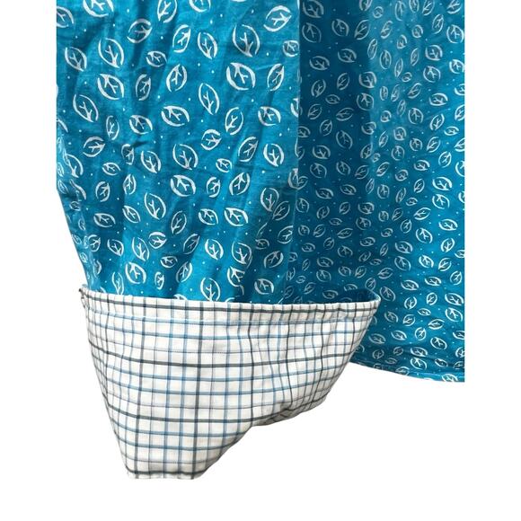 Egara Men’s Modern Fit turquoise blue button front big & tall shirt size XXL - Picture 3 of 5